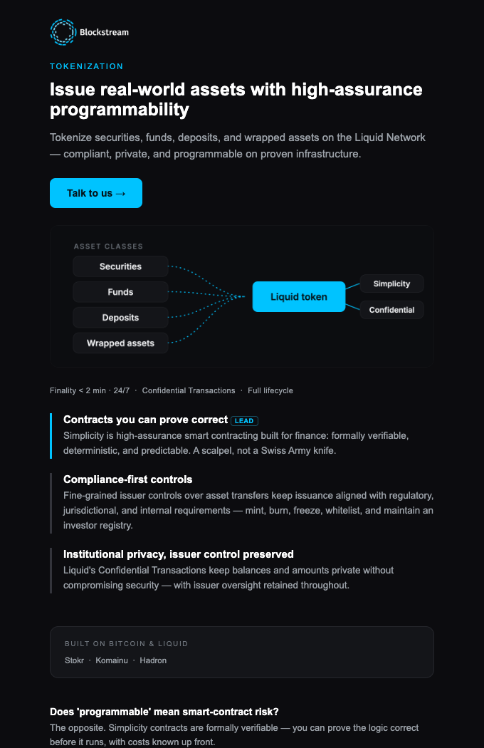 E2 · Asset Tokenization