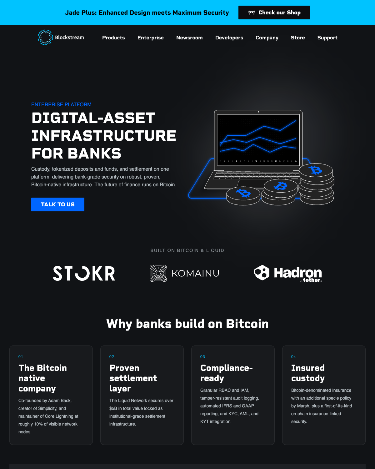 For Banks landing page