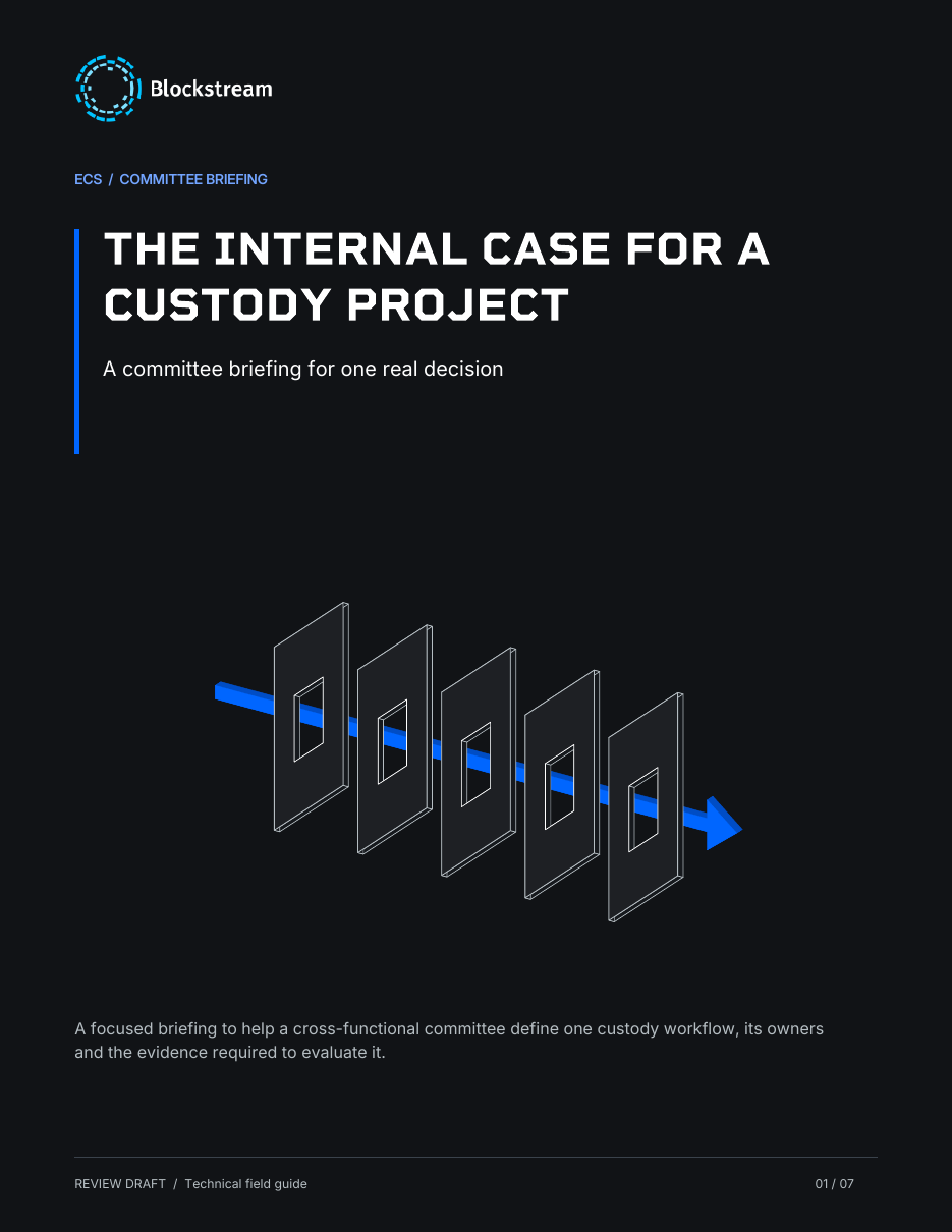 ECS Technical field guide, page 1: The Internal Case for a Custody Project