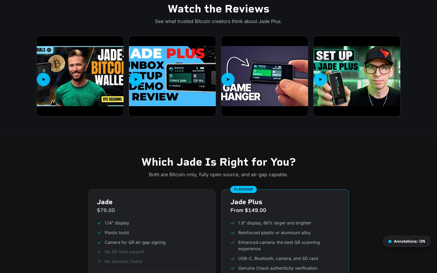 Which Jade comparison
